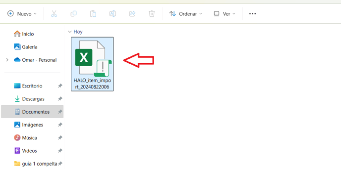1. Open the template.