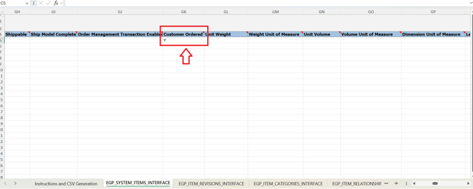 12. Customer Ordered column also has Y value