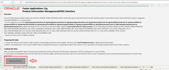 14. Then, click on Generate CSV File