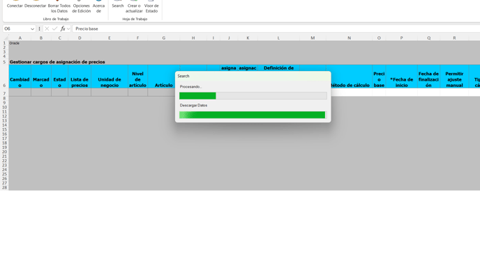 17. Wait while Price List is imported to the Excel file
