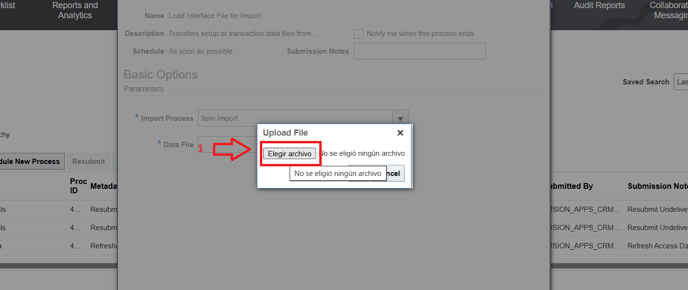 17. click on select file or elegir archivi.