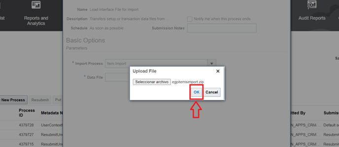 28. File will be loaded. Click on Ok