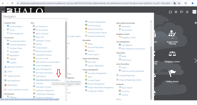 3. After that click on Download Desktop Integration Installer