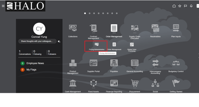 7. After that go to Order Management, Pricing Adminstration-1